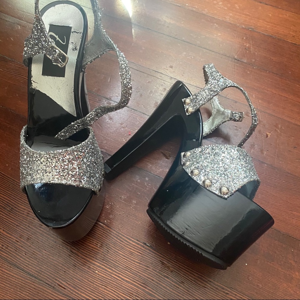 glitter dance shoes !!